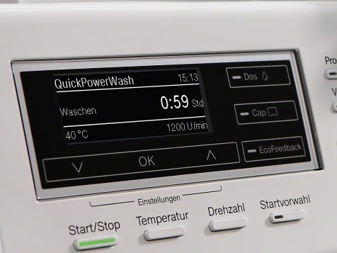 Startvorwahl und Restzeitanzeige