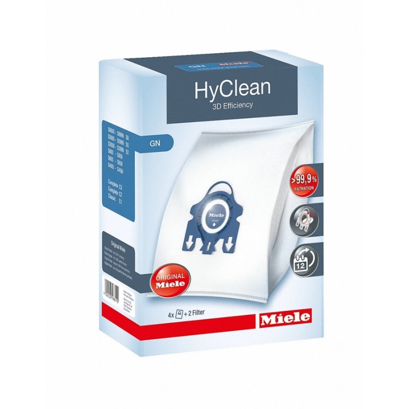 4 Miele Staubbeutel GN HyClean 3D Complete C1 C3 C2 Farbe Blau