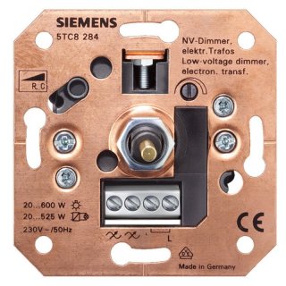 Siemens Geräteeinsatz DELTA, UP NV-Dimmer, für elektronische Trafos 20-600W, für Wechselschaltung 5TC8284