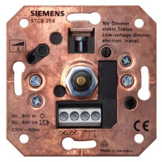 Siemens Geräteeinsatz DELTA, UP NV-Dimmer, für elektronische Trafos 60-800W, für Wechselschaltung 5TC8258