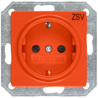 Siemens SCHUKO-Steckdosen DELTA i-system mit Bedruckung ZSV - orange (ZSV) 5UB1901