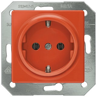 Siemens SCHUKO-Steckdosen DELTA i-system mit Krallen - orange (ZSV) 5UB1513