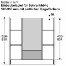 Bosch Kaminverlängerung DWZ1IB6K1 - 450-854 mm, Schwarz