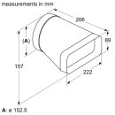 Siemens Adapterrohrstück HZ9VDSI0 - 150 mm, rund-flach