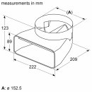 Siemens Adapterrohrstück HZ9VDSI1 - 150 mm, 90...